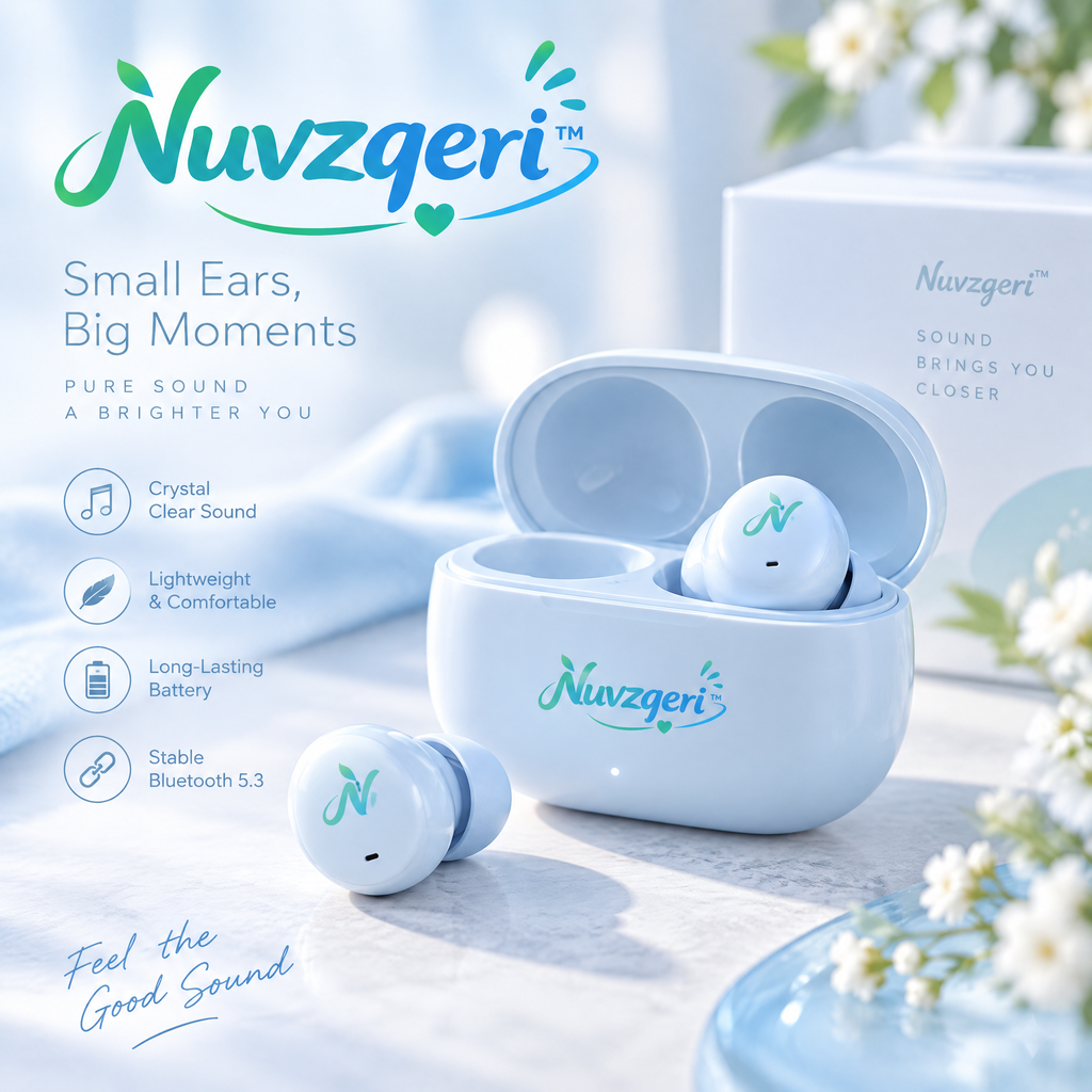 Nuvzqeri™ Compact True Wireless Earbuds - Sky Blue — product overview