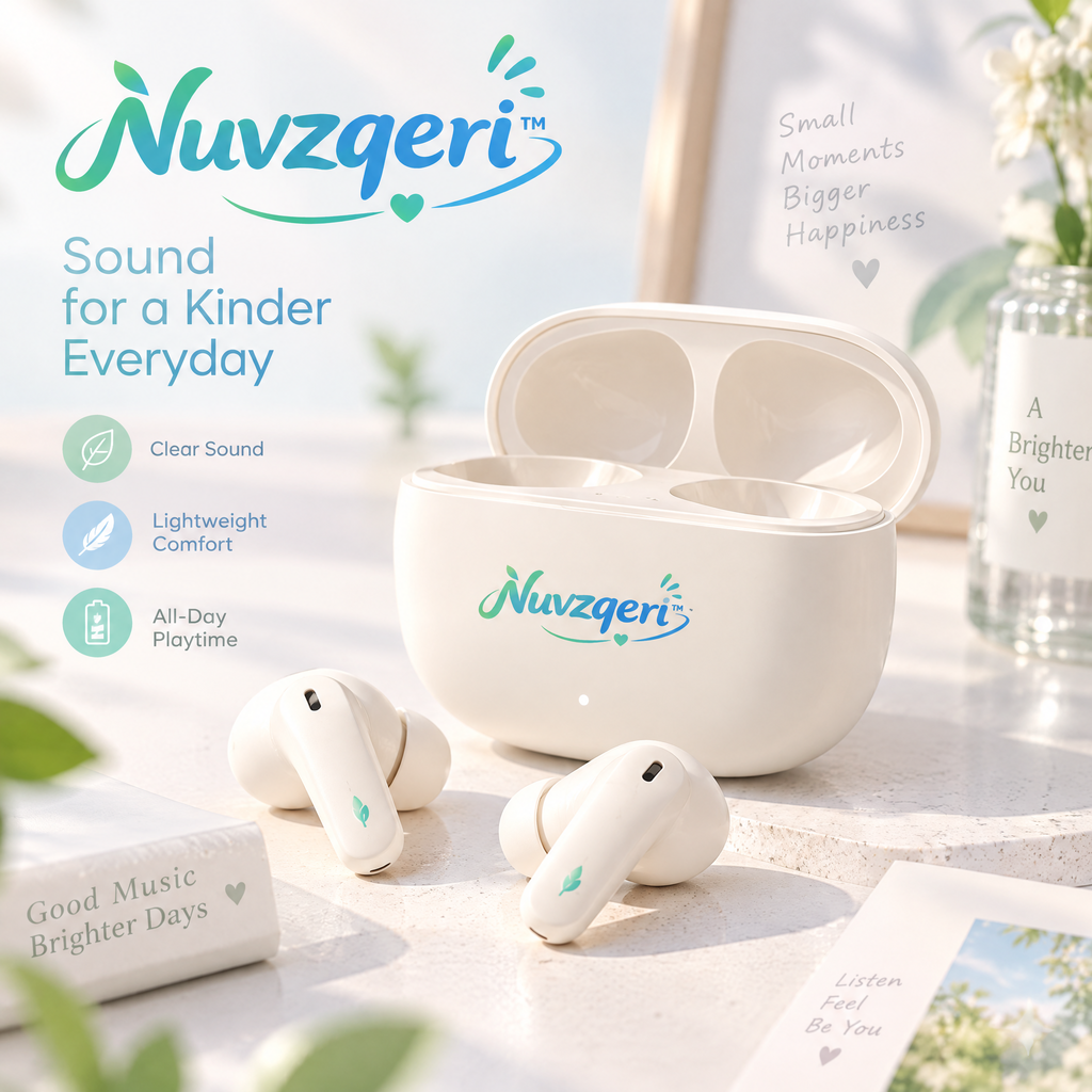 Nuvzqeri™ Stem True Wireless Earbuds - Ivory — product overview