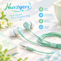 Nuvzqeri™ 3.5mm Wired Earbuds with Mic - Mint — product overview